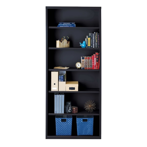 Hirsh Bookcase, 82" H, 13" D, 34 1/2" W, Black - 21999