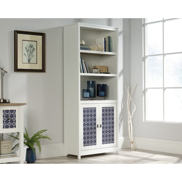 Sauder Cottage Road Library With Doors Sw , Three adjustable shelves for flexible storage options - 424153