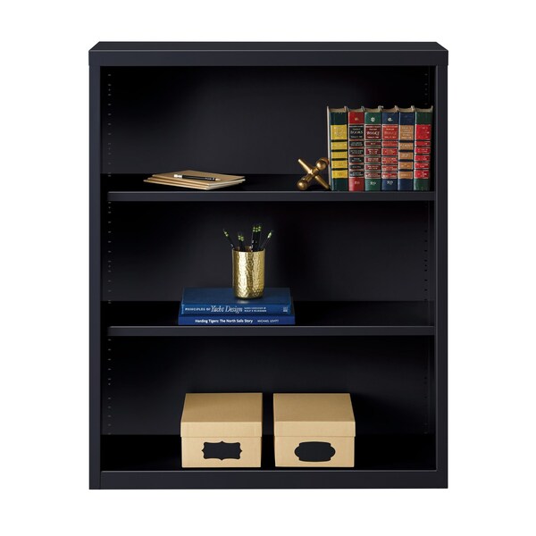 Hirsh Bookcase, 42" H, 13" D, 34 1/2" W, Black - 21990
