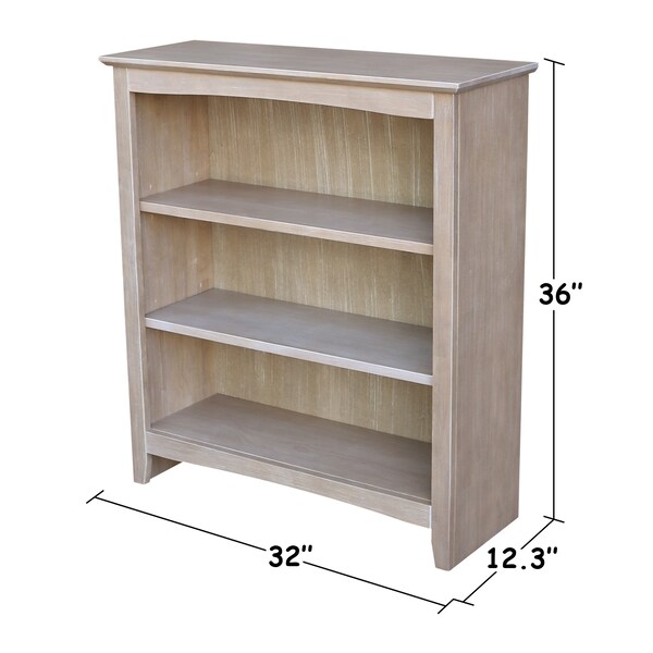 International Concepts Shaker Bookcase, 36"H, Washed Gray Taupe - SH09-3223A