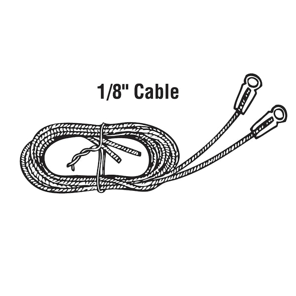Prime-Line Extension Spring Cable Set, 1/8 in. x 13-1/2 ft., Galvanized Carbon 1 Set, PK2 - GD 52262