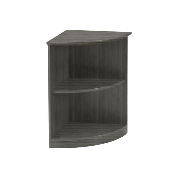 Safco Safco Medina Series Quarter-Round Corner 2 Shelf Bookcase Gray Steel - MVBQ2LGS