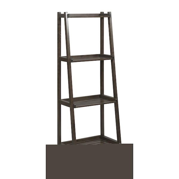 Gfancy Fixtures 60 in. Bookcase with 4 Shelves, Espresso - GF3084783