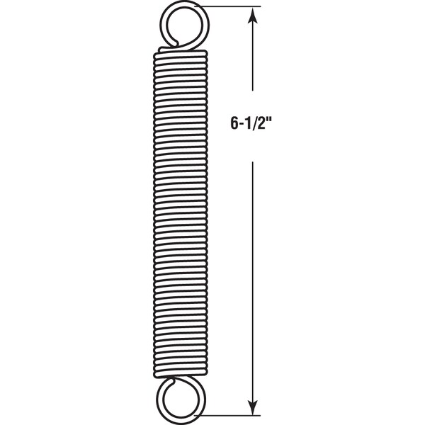 Prime-Line Extension Spring, 3/4 in. x 6-1/2 in. x 0.091 in. Wire Diameter - SP 9631