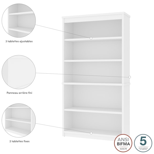 Bestar Bestar Universel 36W Bookcase in white - 44700-17
