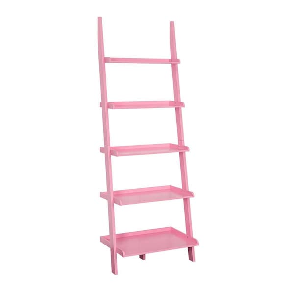Convenience Concepts 25 x 15.5 x 72 in. American Heritage Bookshelf Ladder, Pink - HI2835953