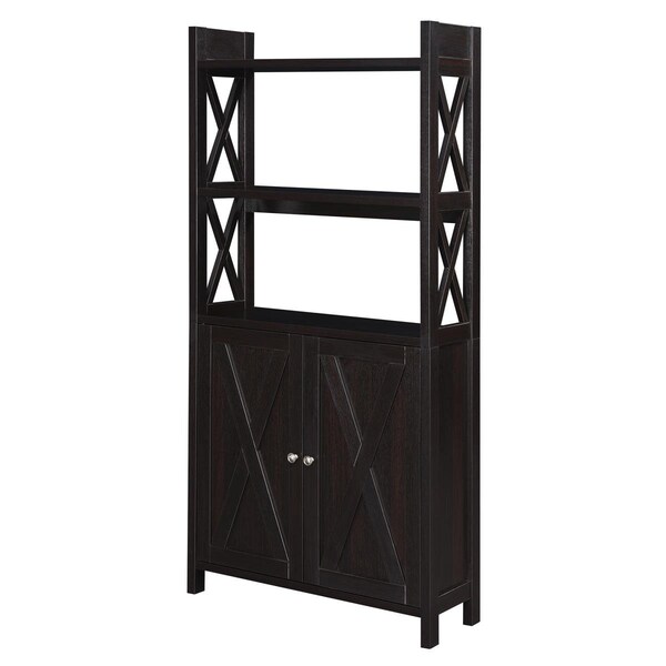 Convenience Concepts Oxford Bookcase with Cabinet - Espresso, Wood - 33.75 x 11.5 x 69 in. - HI2540272