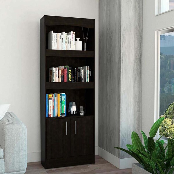 Gfancy Fixtures Catarina Black Bookcase Cabinet - GF3691432