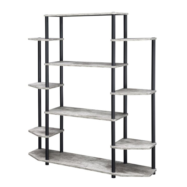 Convenience Concepts Designs2Go Wall Unit Bookshelf, Faux Birch & Black - HI2827272