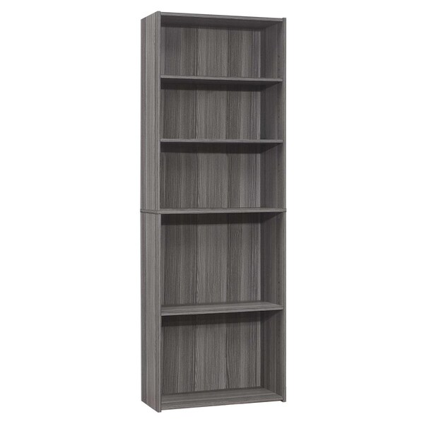 Gfancy Fixtures 11.75 x 24.75 x 71.25 in. Grey 5 Shelves Bookcase - GF3089038