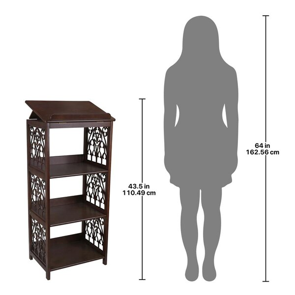 Design Toscano St. Thomas Aquinas Gothic Wooden Bookstand - BN1447