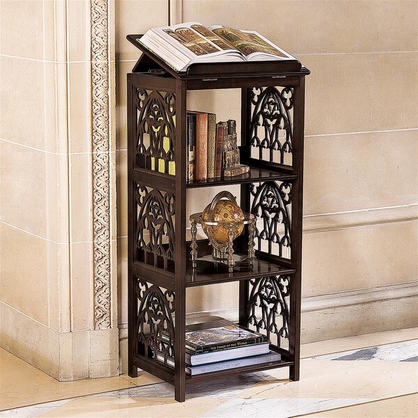 Design Toscano St. Thomas Aquinas Gothic Wooden Bookstand - BN1447