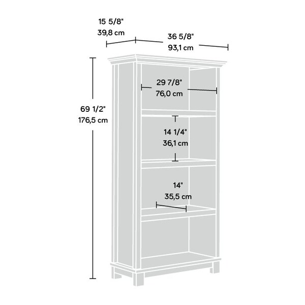 Sauder Garden Villa Tall Bookcase , Strong and lightweight panel construction for long lasting durability - 424106