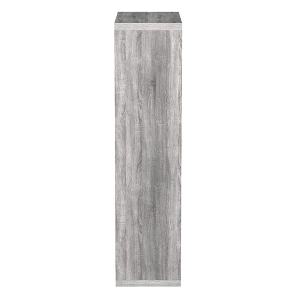 Homeroots 47.5 in. Grey Particle Board & MDF Bookshelf with Adjustable Shelves - 333506