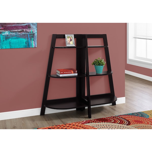 Monarch Specialties Bookshelf, Bookcase, Etagere, 3 Tier, 48"H, Office, Bedroom, Laminate, Brown, Contemporary, Modern - I 2426