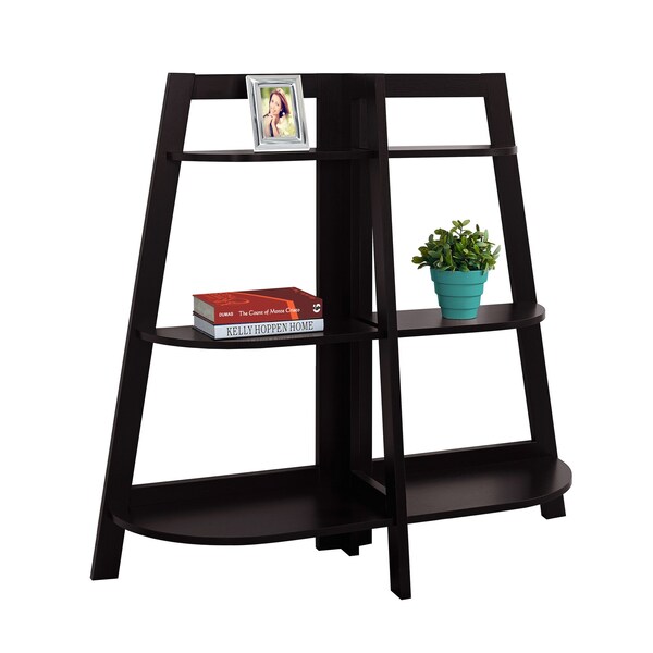 Monarch Specialties Bookshelf, Bookcase, Etagere, 3 Tier, 48"H, Office, Bedroom, Laminate, Brown, Contemporary, Modern - I 2426