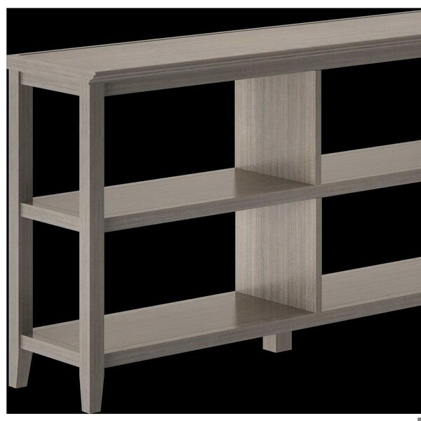 Homeroots 30 in. Bookcase with 2 Shelves in Washed Grey - 379941