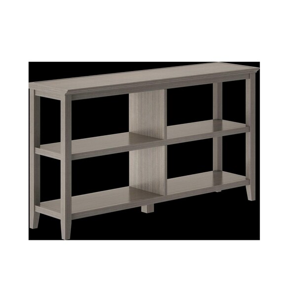 Homeroots 30 in. Bookcase with 2 Shelves in Washed Grey - 379941