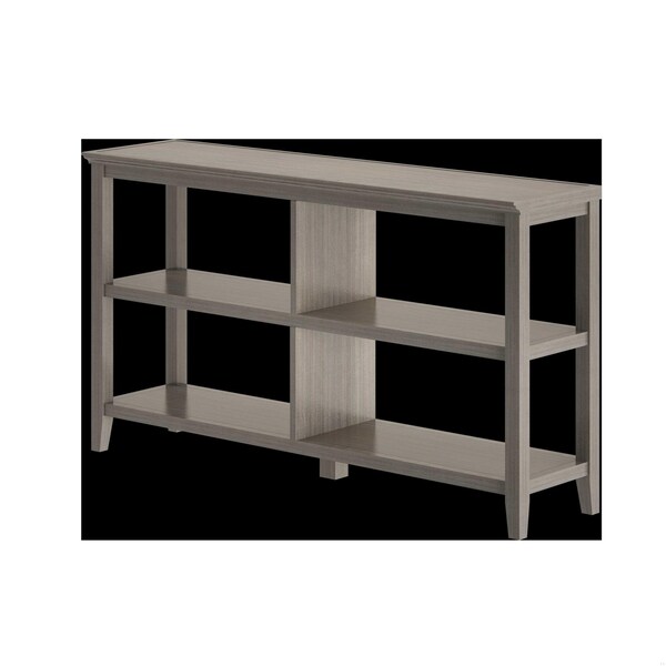 Homeroots 30 in. Bookcase with 2 Shelves in Washed Grey - 379941