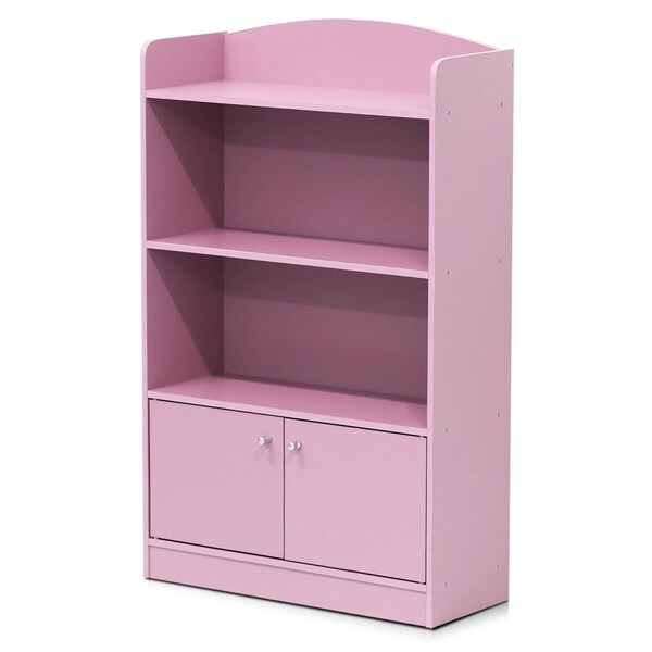 Highkey Kidkanac Bookshelf with Storage CabinetPink - LR781006
