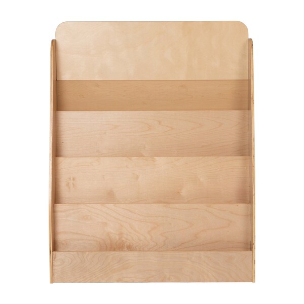 Flash Furniture 4 Shelf Natural Birch & Poplar Book Display Stand - MK-STR800L-GG