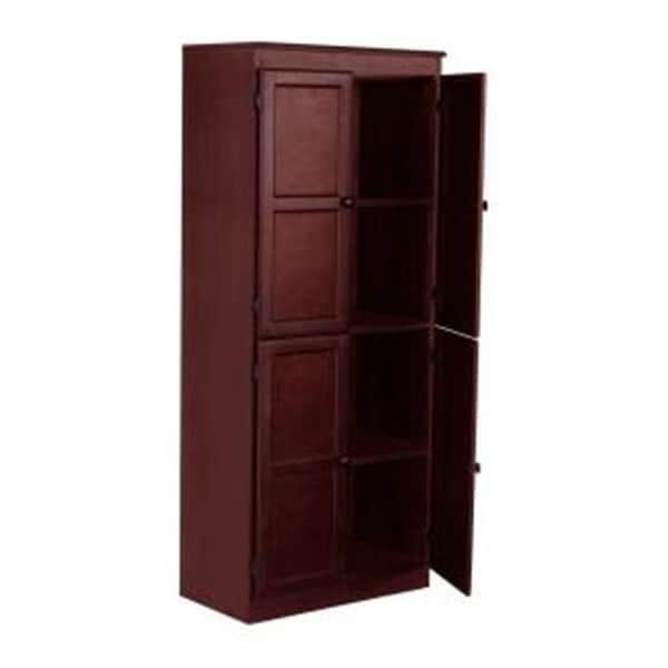 Concepts In Wood Concepts In Wood KT613B-3072-C Multi-use Storage Cabinet; Cherry Finish 5 Shelves - KT613B-3072-C