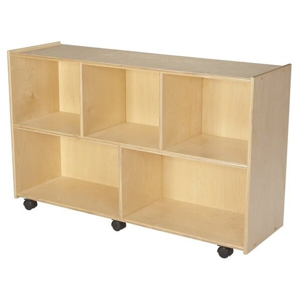 Childcraft Mobile Compartment Storage Unit, 5 Compartments, 47-3/4 x 14-1/4 x 30 Inches - 1558440