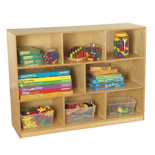 Childcraft Mobile Storage Unit, 8 Compartments, 47-3/4 x 14-1/4 x 36 Inches - 1464170