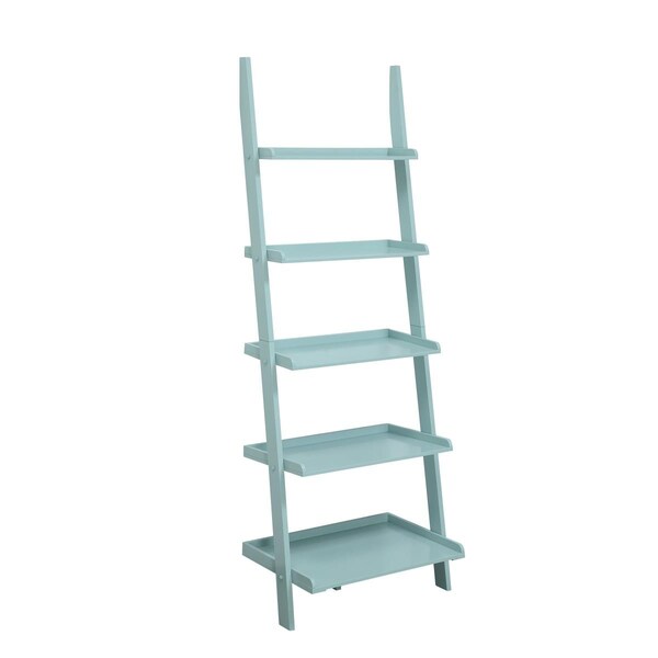 Convenience Concepts American Heritage Bookshelf Ladder, Sea Foam - 72 x 14 x 24 in. - HI2539707