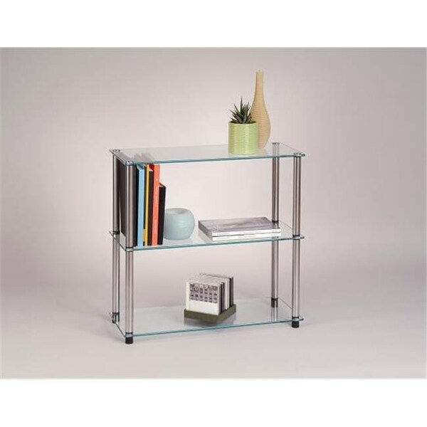 Convenience Concepts Convenience Concepts  Inc. 157002 Classic Glass-3 Shelf Glass Bookcase - 157002