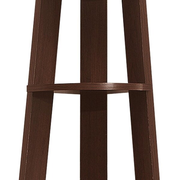 Homeroots Cappuccino & Cherry Bookcase with Corner Accent Shelf 15.5 x 22.5 x 71.25 in. - 355703