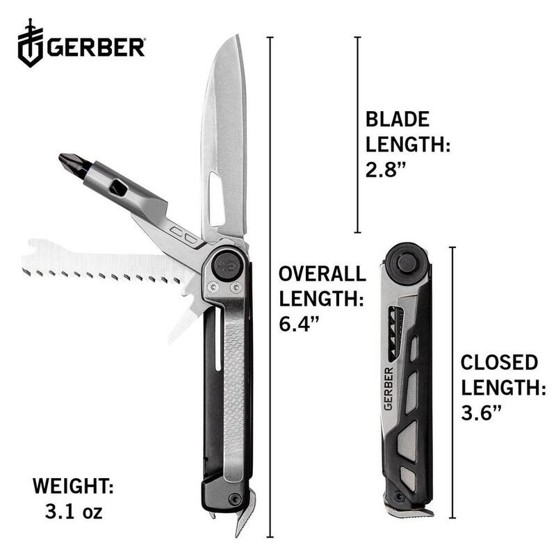 Gerber Armbar Trade 8-Piece Multi-Tool Onyx - 1064412