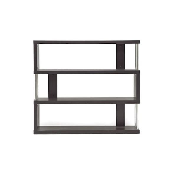 Wholesale Interiors Wholesale Interiors FP-3D Barnes Dark Brown Three-Shelf Modern Bookcase - FP-3D