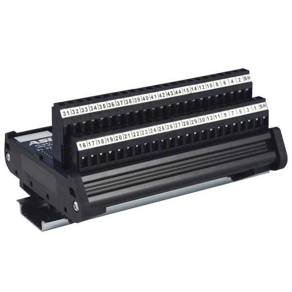Automation Systems Interconnect DIN Rail DB44 High Density Male Breakout Board, Male 44 Pin D-Sub To Terminal Block Interface Module - 11104