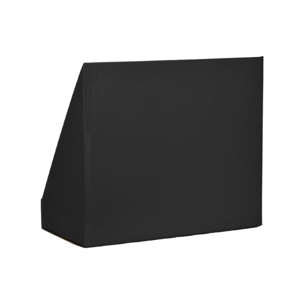 Adiroffice 3 Tiered Cardboard Bookshelf, Black, PK4 - ADI505-01-BLK-4PK