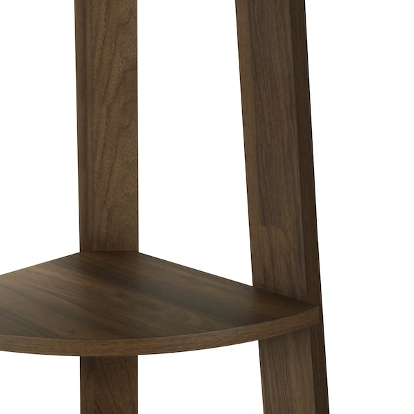 Monarch Specialties Bookshelf, Bookcase, Etagere, Corner, 5 Tier, 72in.H, Office, Bedroom, Walnut Laminate, Contemporary - I 2464