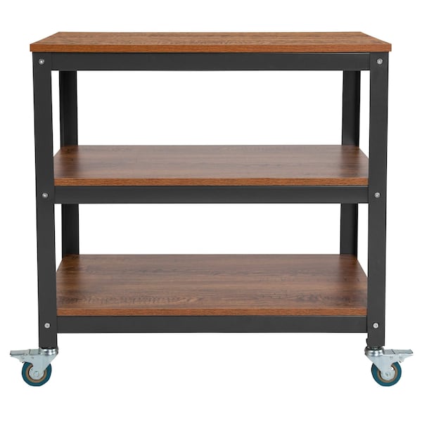 Flash Furniture Mobile Bookcase/Cart, Livingston, Brown - NAN-JN-2522B3-GG