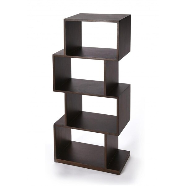 Gfancy Fixtures 48 x 21.5 x 12 in. Stockholm Dark Brown Coffee Etagere Bookcase - GF3656569