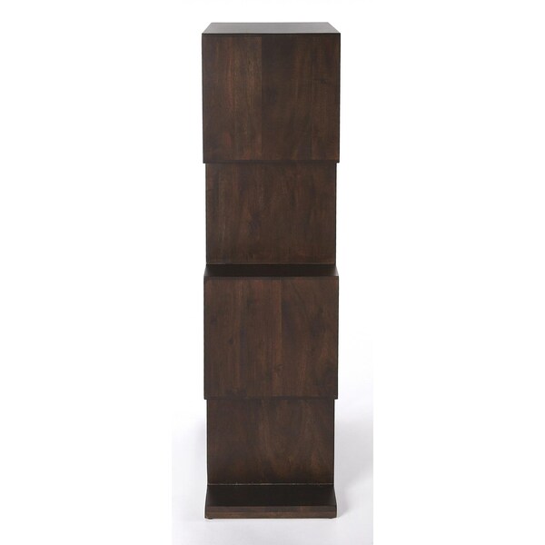 Homeroots 48 x 21.5 x 12 in. Stockholm Dark Brown Coffee Etagere Bookcase - 389559