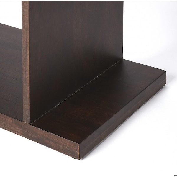 Homeroots 48 x 21.5 x 12 in. Stockholm Dark Brown Coffee Etagere Bookcase - 389559