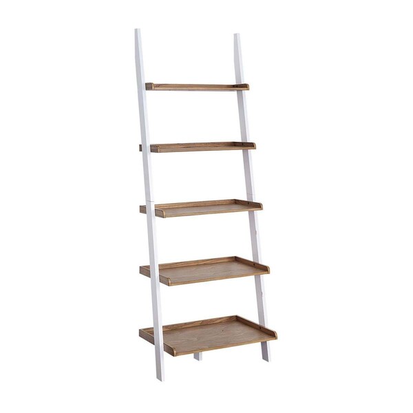 Convenience Concepts 25 x 15.75 x 72 in. American Heritage Bookshelf Ladder, Drift White - HI2540406