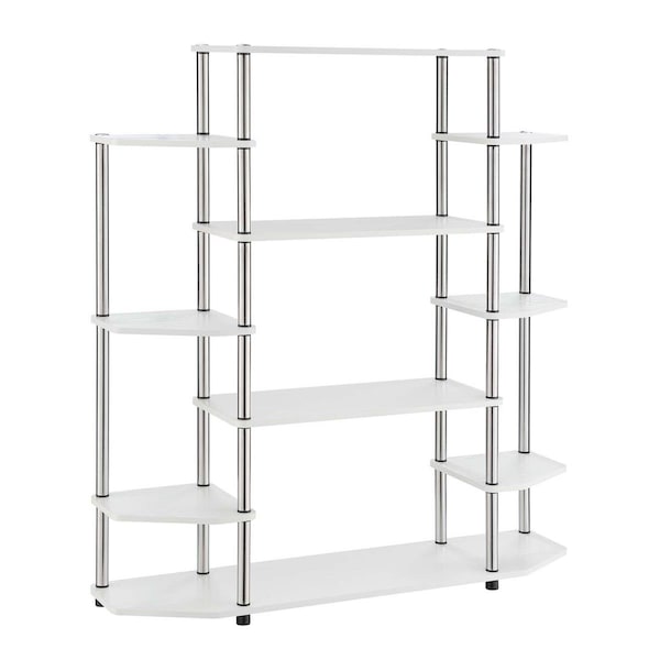 Convenience Concepts Designs2Go Wall Unit Bookshelf, White - 47.25 x 11.5 x 52.5 in. - HI2539906