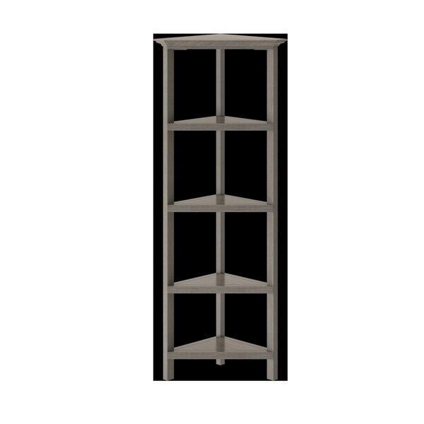 Gfancy Fixtures 60 in. Bookcase with 2 Shelves, Washed Grey - GF2627343
