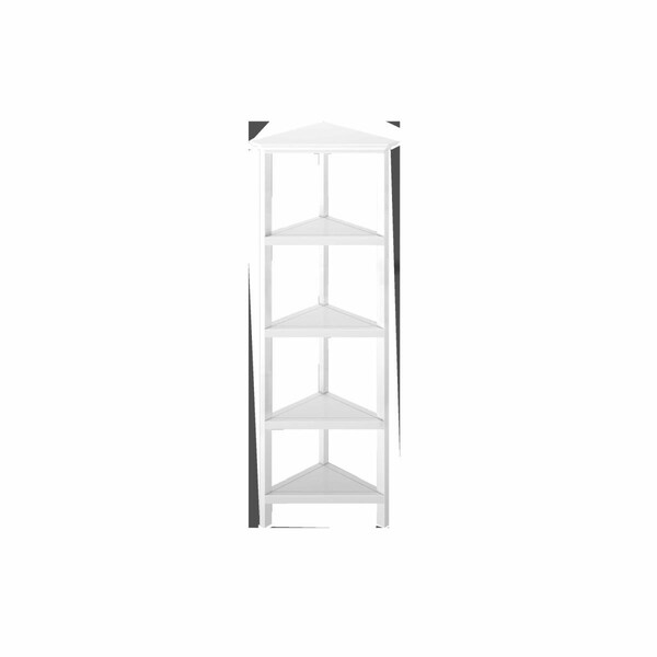 Gfancy Fixtures 60 in. Bookcase with 2 Shelves, White - GF3084784
