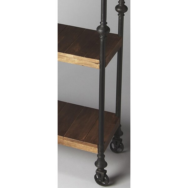 Homeroots 62 x 31.5 x 13.5 in. Fontainebleau Industrial Multi Color Chic Bookcase - 389553