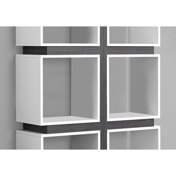 Homeroots 71.25 in. Particle Board & MDF Bookcase with a Hollow Core - 333364
