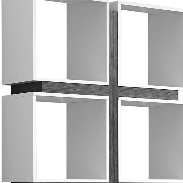Homeroots 71.25 in. Particle Board & MDF Bookcase with a Hollow Core - 333364