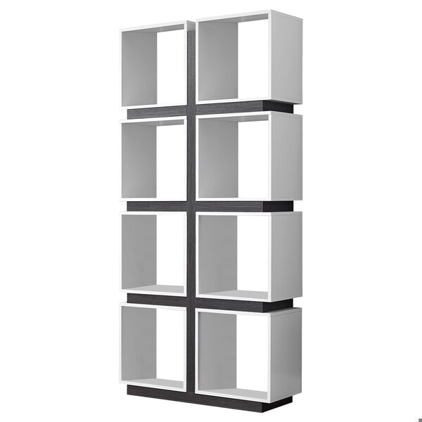 Homeroots 71.25 in. Particle Board & MDF Bookcase with a Hollow Core - 333364