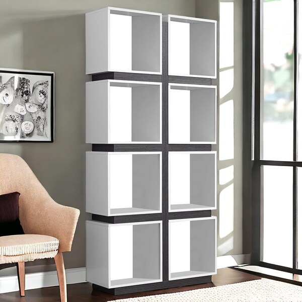 Homeroots 71.25 in. Particle Board & MDF Bookcase with a Hollow Core - 333364