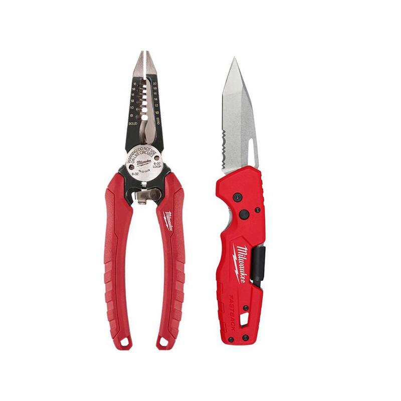 Milwaukee Fastback 3 in. Blade 5-in-1 Folding Knife with 6-in-1 Wire Pliers - 48-22-1540-48-22-3079